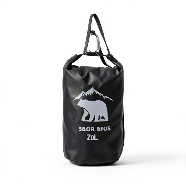 Bear Food Bag PLUVAVA 20L Black Waterproof Set with Rope & Pouch-4