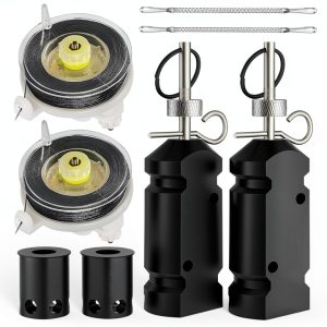 12 Gauge Camping Trip Wire Alarm Device, 2 Packs Perimeter Trip Alarm, Kevlar Cord for Camping Safety & Survival Equipment, Home Defense Weapon for Outdoor and Bear Deterrent-0