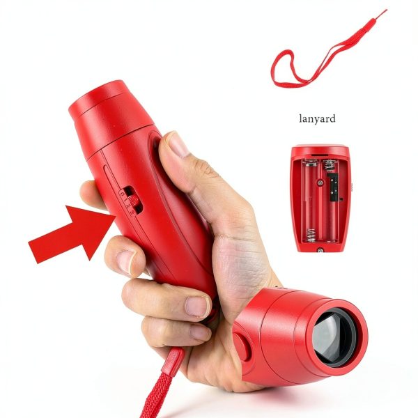125dB Bear Horn by Mysora – Red 2‑Pack with Compass & Thermometer-1