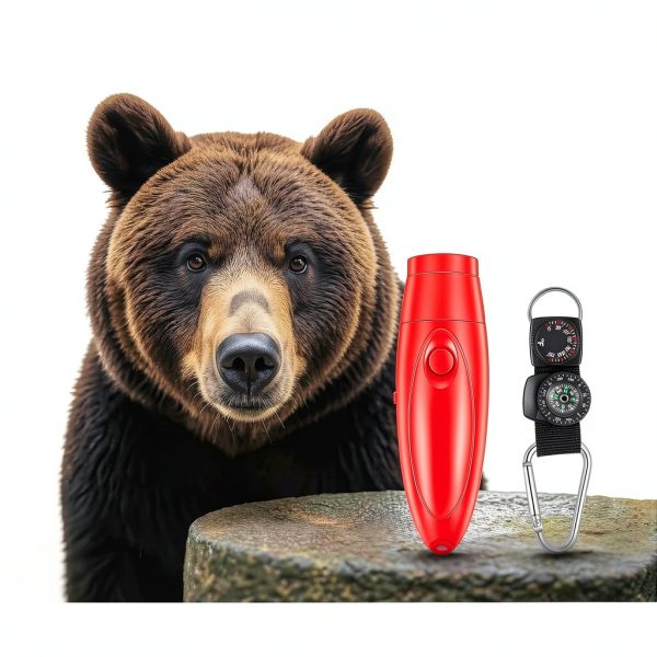 125dB Bear Horn by Mysora – Red 2‑Pack with Compass & Thermometer-3