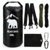 Bear Food Bag PLUVAVA 20L Black Waterproof Set with Rope & Pouch-0
