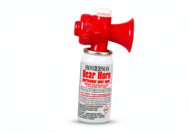 Sabre Frontiersman MAX 9.2 oz. Bear & Mountain Lion Attack Deterrent, Up to 40 ft Range, Contains 2% Major Capsaicinoids + Frontiersman Bear Horn (FBH-LT-AMZ) Kit, Glow-in-The-Dark Safety-2