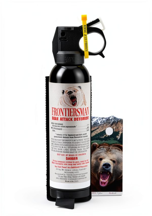 SABRE Frontiersman 7.9 fl oz. Bear Spray, Maximum Strength 2.0% Major Capsaicinoids, Powerful 30 ft. Range Bear Deterrent, Outdoor Camping & Hiking Protection, Quick Draw Holster & Multipack Options-9