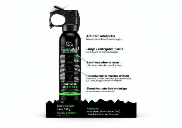 Bear Spray Griz Guard 7.9 oz 40-Foot Range with Holster-4