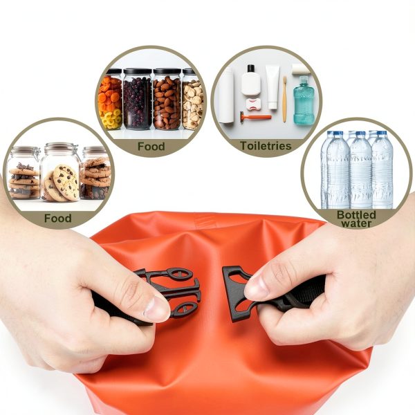 1 Set Bear Food Bag for Camping Ultralight Food Hanging System Includes Waterproof Bear Bag, Nylon Ropes, Hooks for Camping Backpacking-3