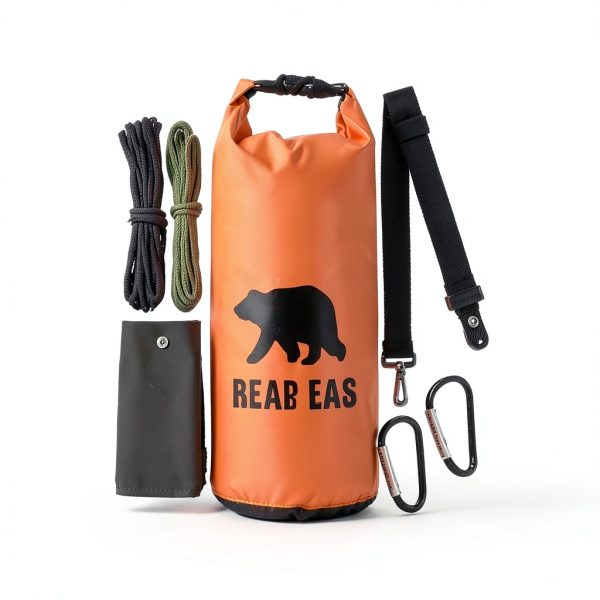1 Set Bear Food Bag for Camping Ultralight Food Hanging System Includes Waterproof Bear Bag, Nylon Ropes, Hooks for Camping Backpacking-5